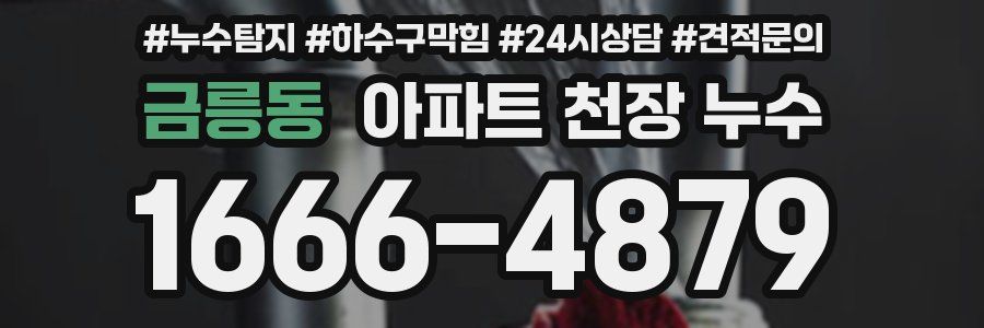 금릉동 아파트 천장 누수