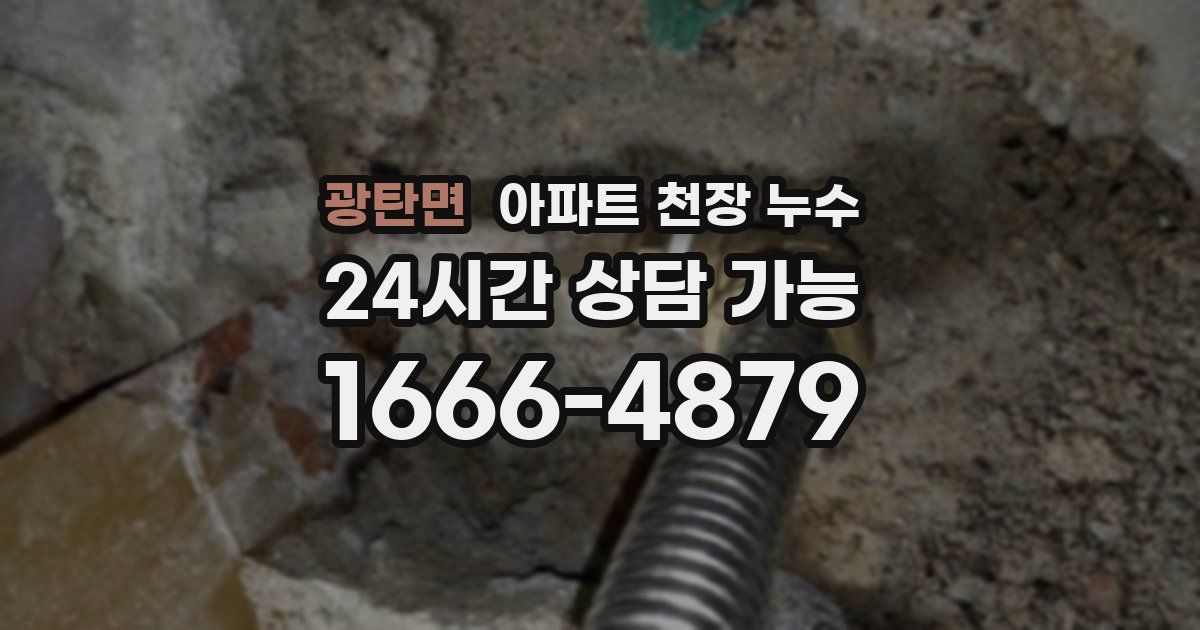 광탄면 아파트 천장 누수