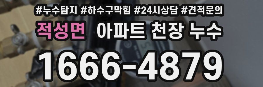 적성면 아파트 천장 누수