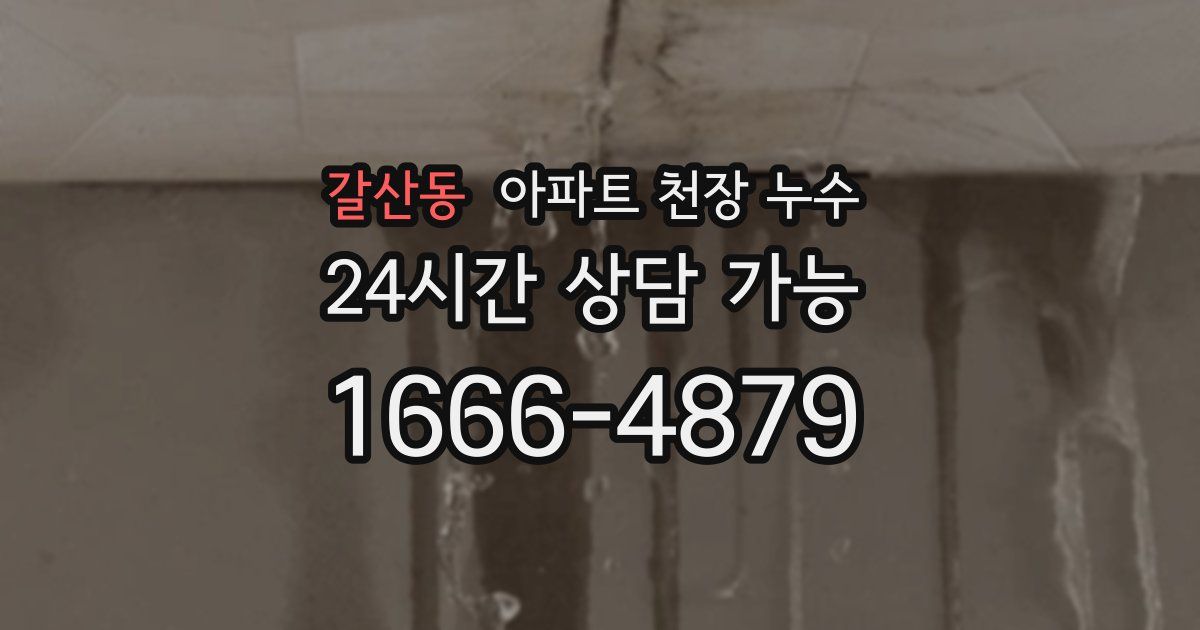갈산동 아파트 천장 누수