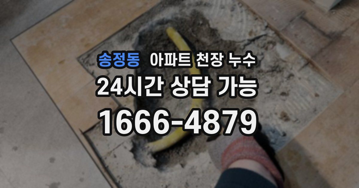 송정동 아파트 천장 누수