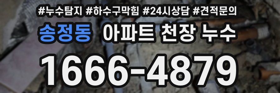 송정동 아파트 천장 누수