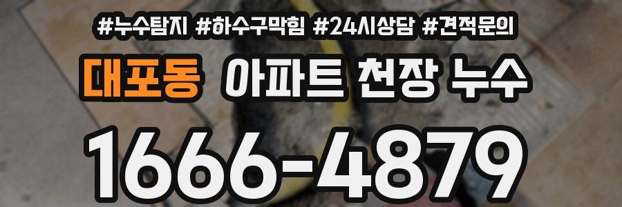 대포동 아파트 천장 누수