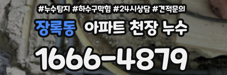 장록동 아파트 천장 누수