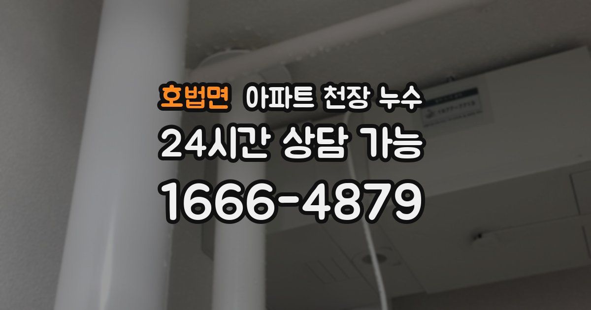호법면 아파트 천장 누수