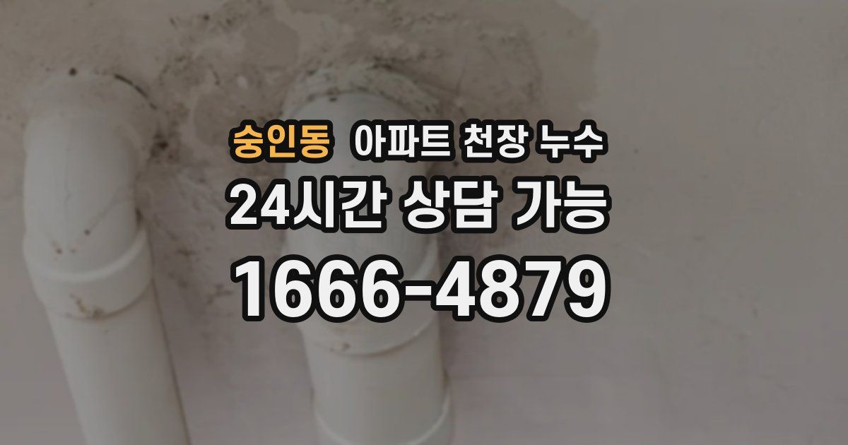 숭인동 아파트 천장 누수