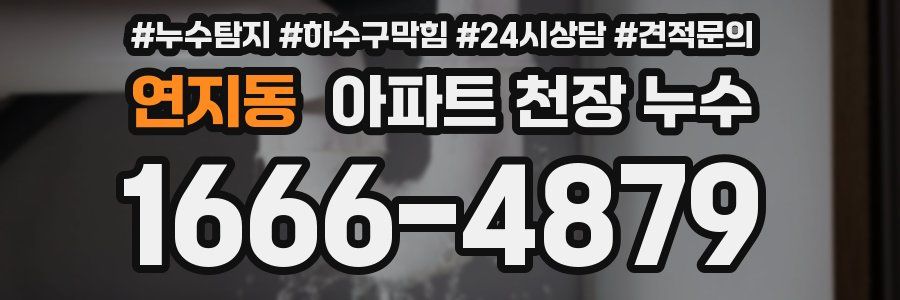 연지동 아파트 천장 누수