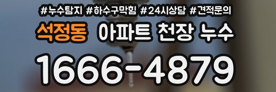 석정동 아파트 천장 누수