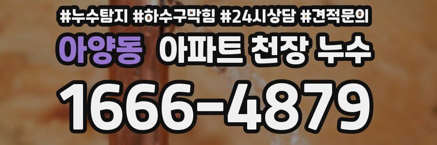 아양동 아파트 천장 누수