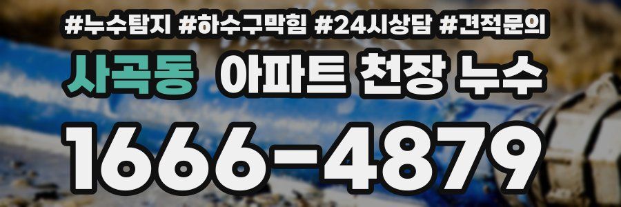 사곡동 아파트 천장 누수