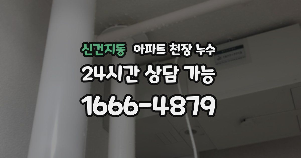 신건지동 아파트 천장 누수
