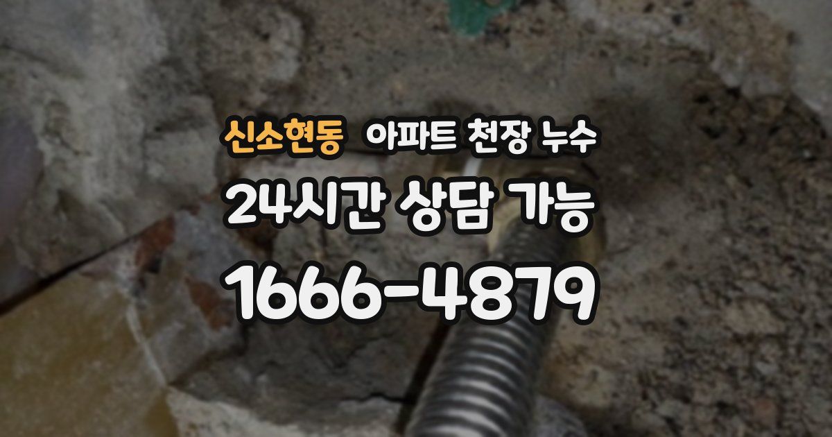 신소현동 아파트 천장 누수