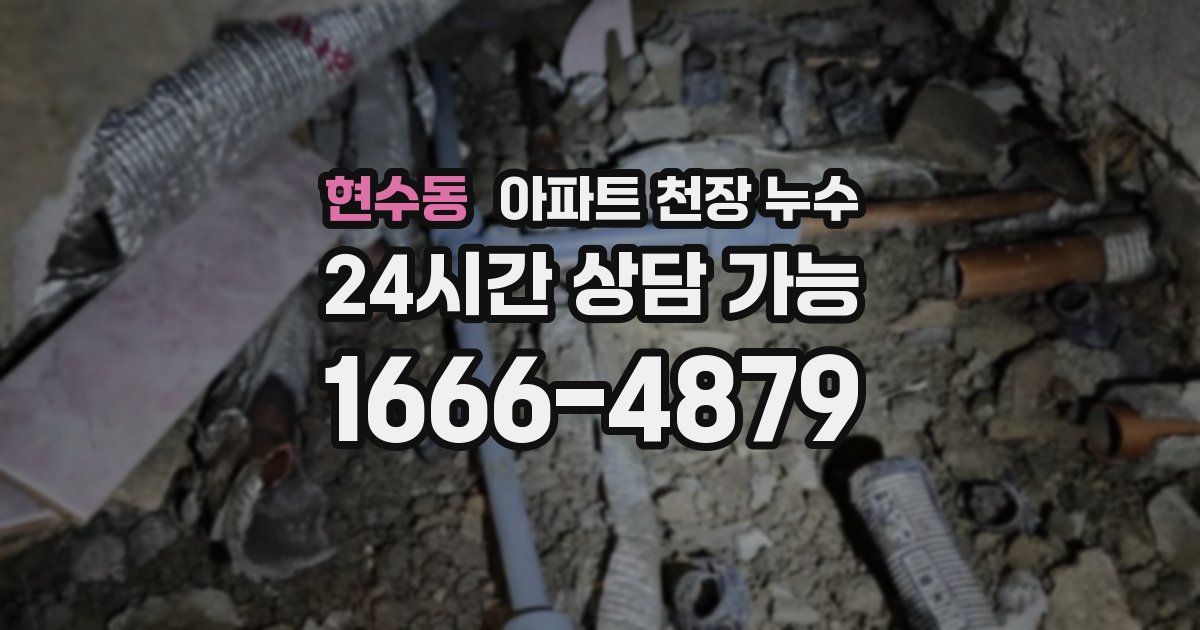 현수동 아파트 천장 누수
