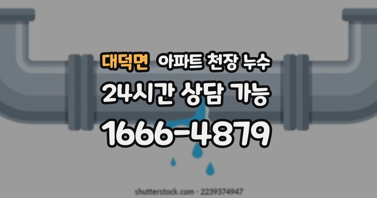 대덕면 아파트 천장 누수