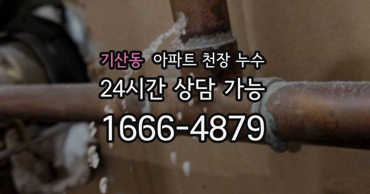 기산동 아파트 천장 누수