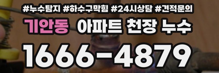기안동 아파트 천장 누수