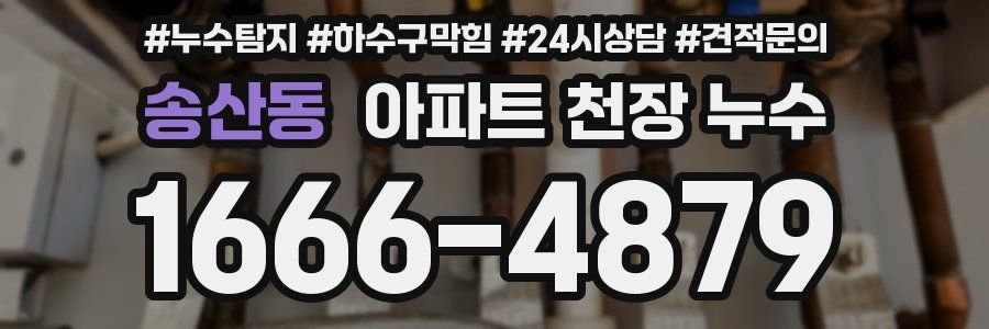송산동 아파트 천장 누수