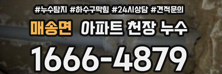 매송면 아파트 천장 누수