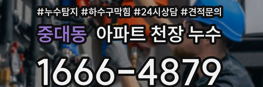 중대동 아파트 천장 누수