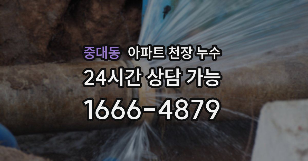 중대동 아파트 천장 누수