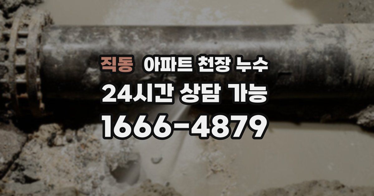 직동 아파트 천장 누수