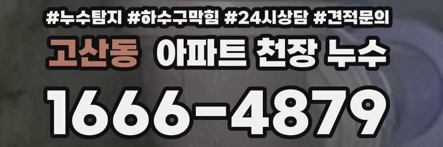 고산동 아파트 천장 누수