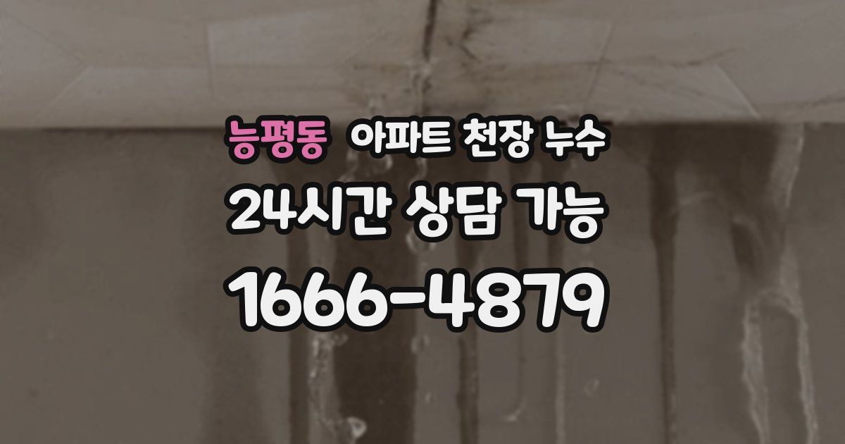 능평동 아파트 천장 누수
