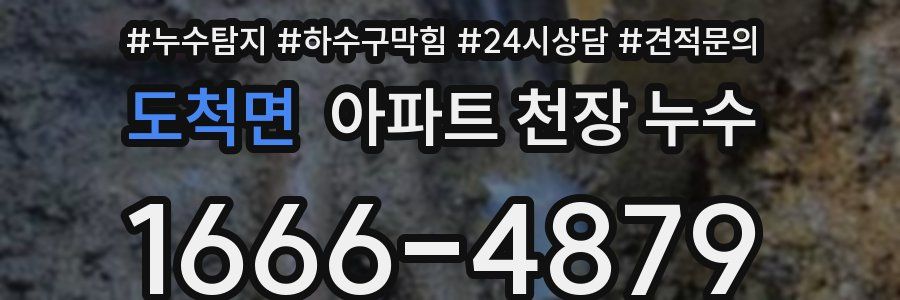 도척면 아파트 천장 누수