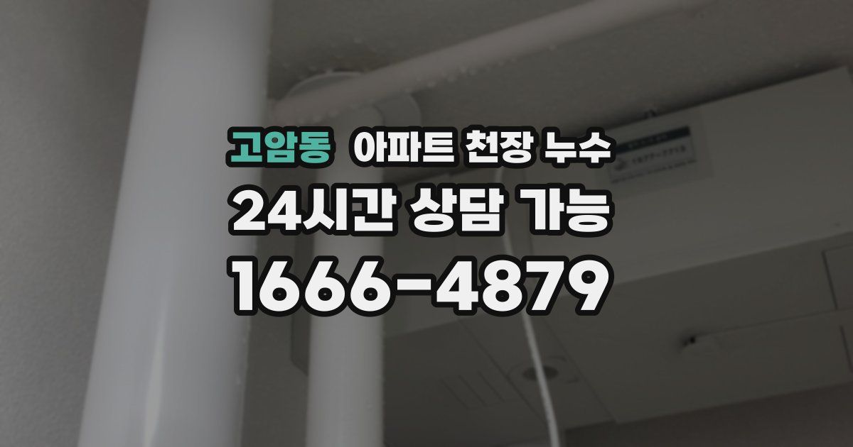 고암동 아파트 천장 누수