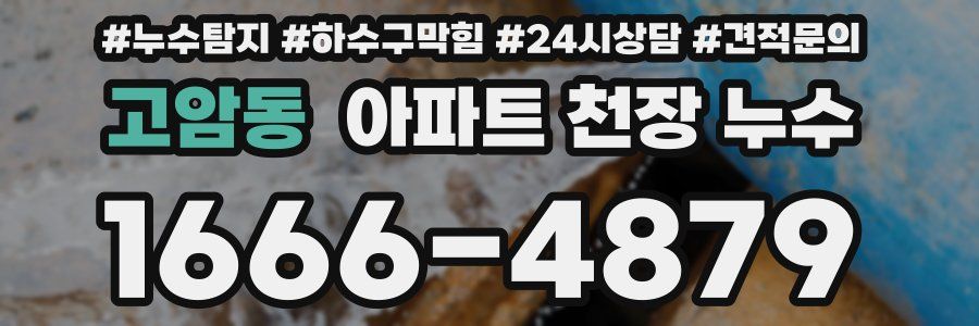 고암동 아파트 천장 누수