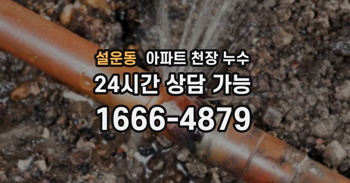 설운동 아파트 천장 누수