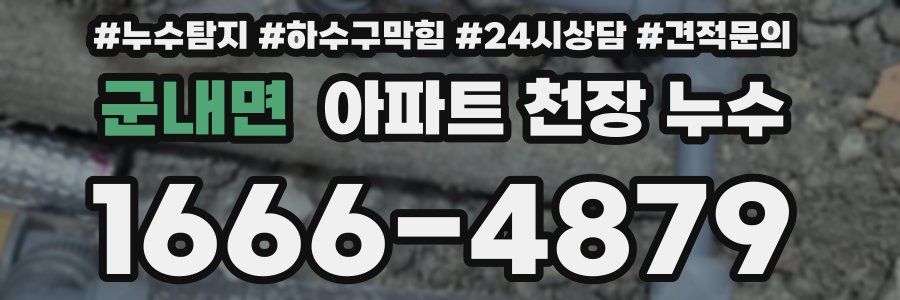 군내면 아파트 천장 누수
