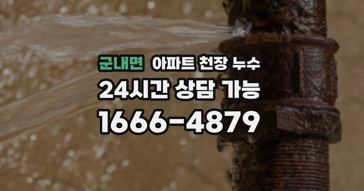 군내면 아파트 천장 누수