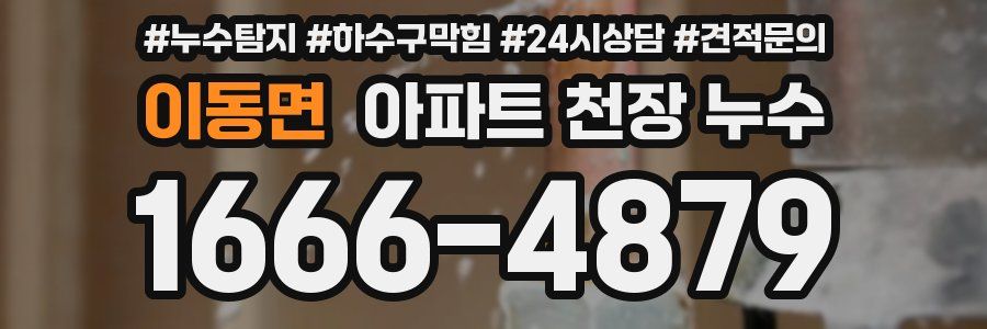 이동면 아파트 천장 누수