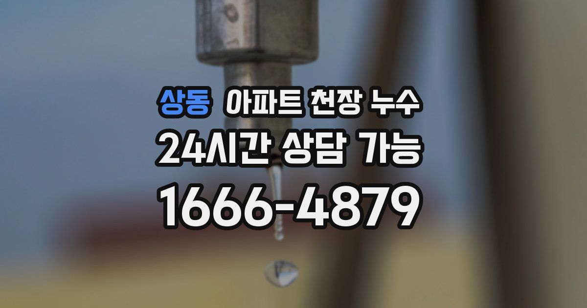 상동 아파트 천장 누수