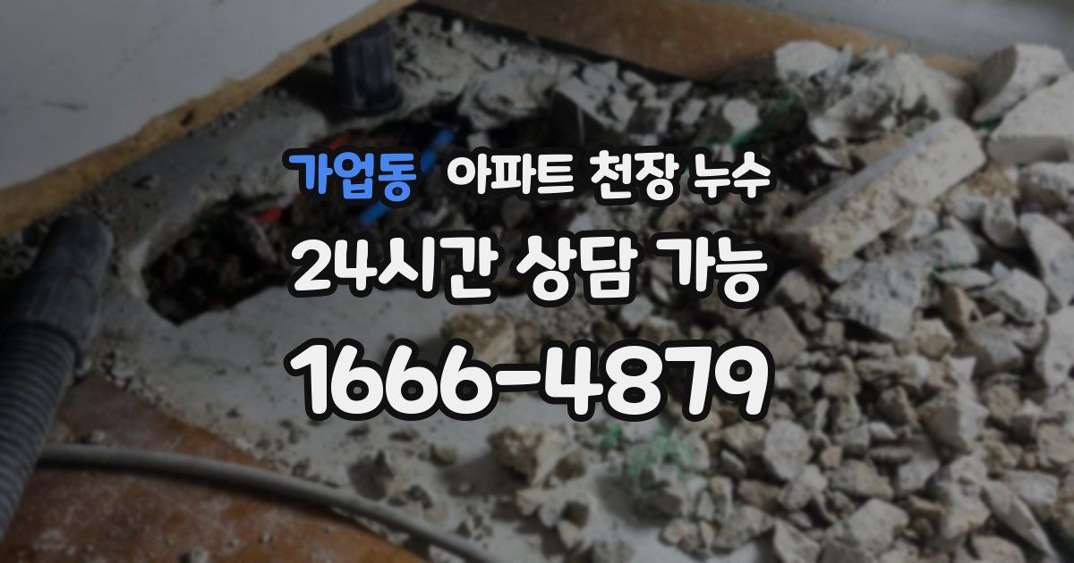 가업동 아파트 천장 누수