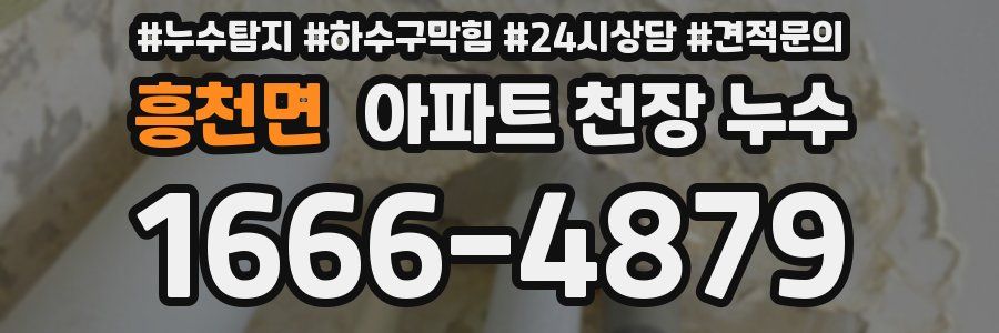흥천면 아파트 천장 누수