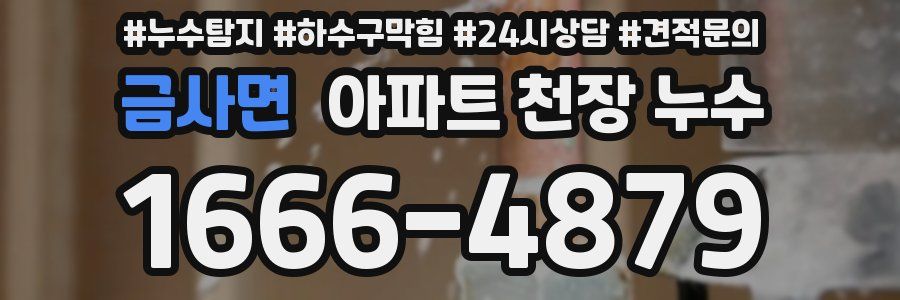 금사면 아파트 천장 누수