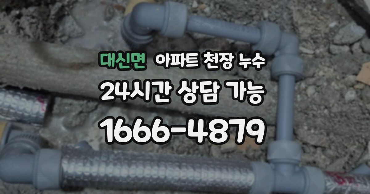 대신면 아파트 천장 누수