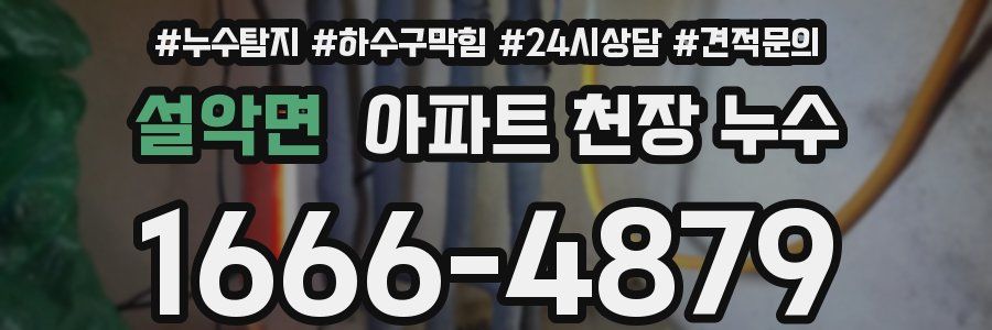 설악면 아파트 천장 누수