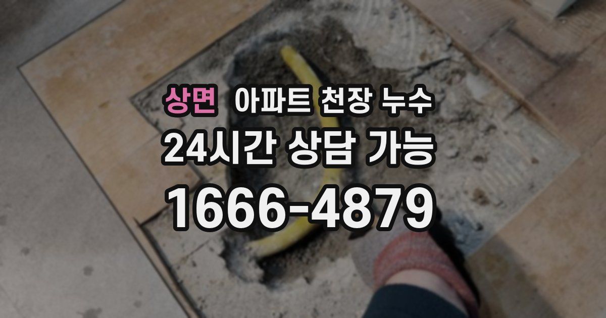 상면 아파트 천장 누수