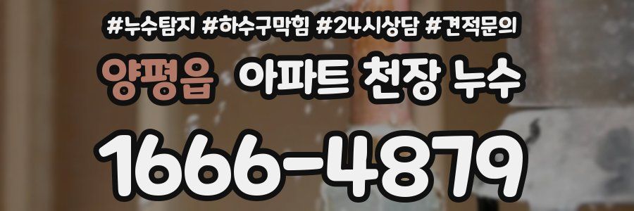 양평읍 아파트 천장 누수