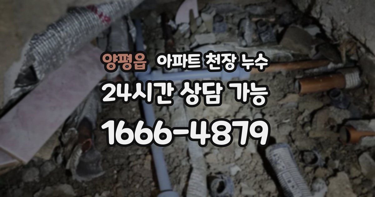 양평읍 아파트 천장 누수