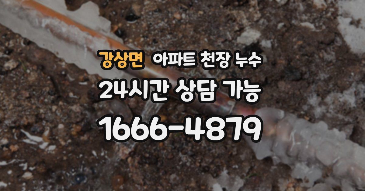 강상면 아파트 천장 누수