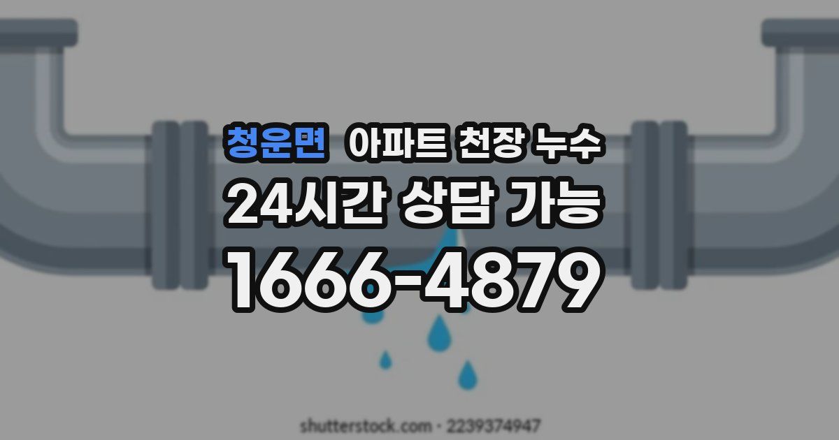 청운면 아파트 천장 누수