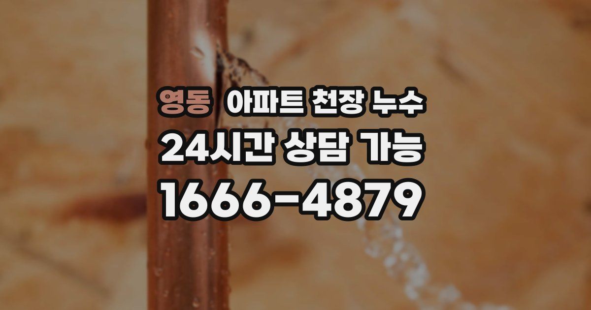 영동 아파트 천장 누수