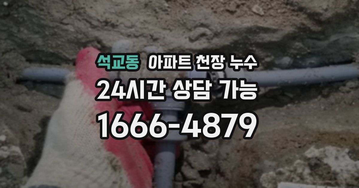 석교동 아파트 천장 누수