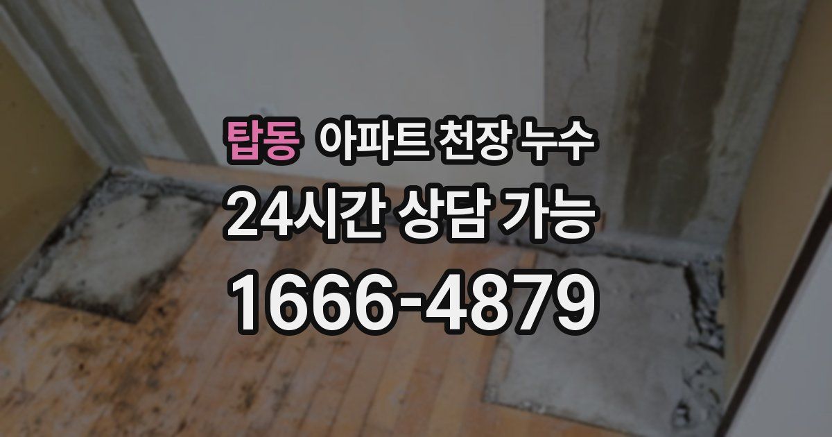 탑동 아파트 천장 누수