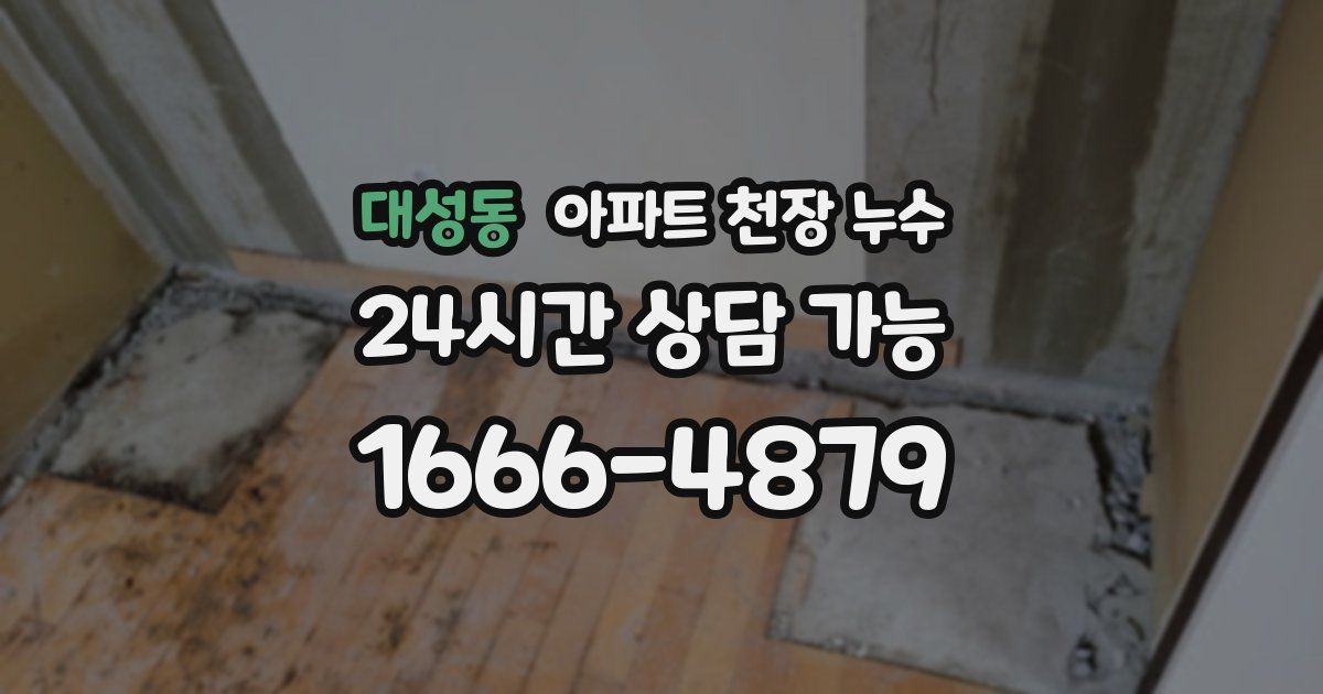대성동 아파트 천장 누수