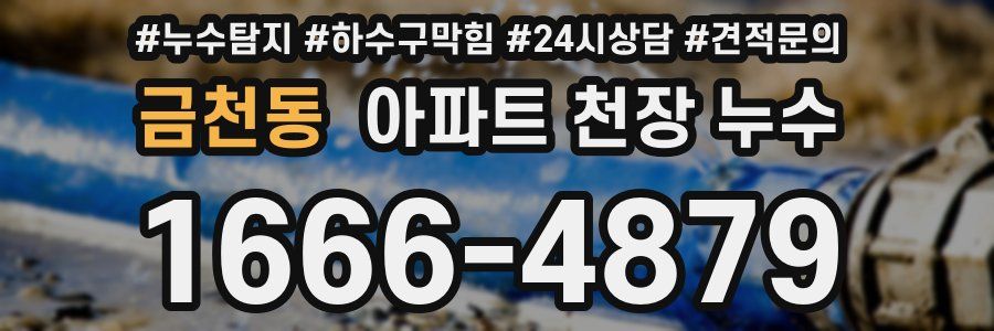 금천동 아파트 천장 누수